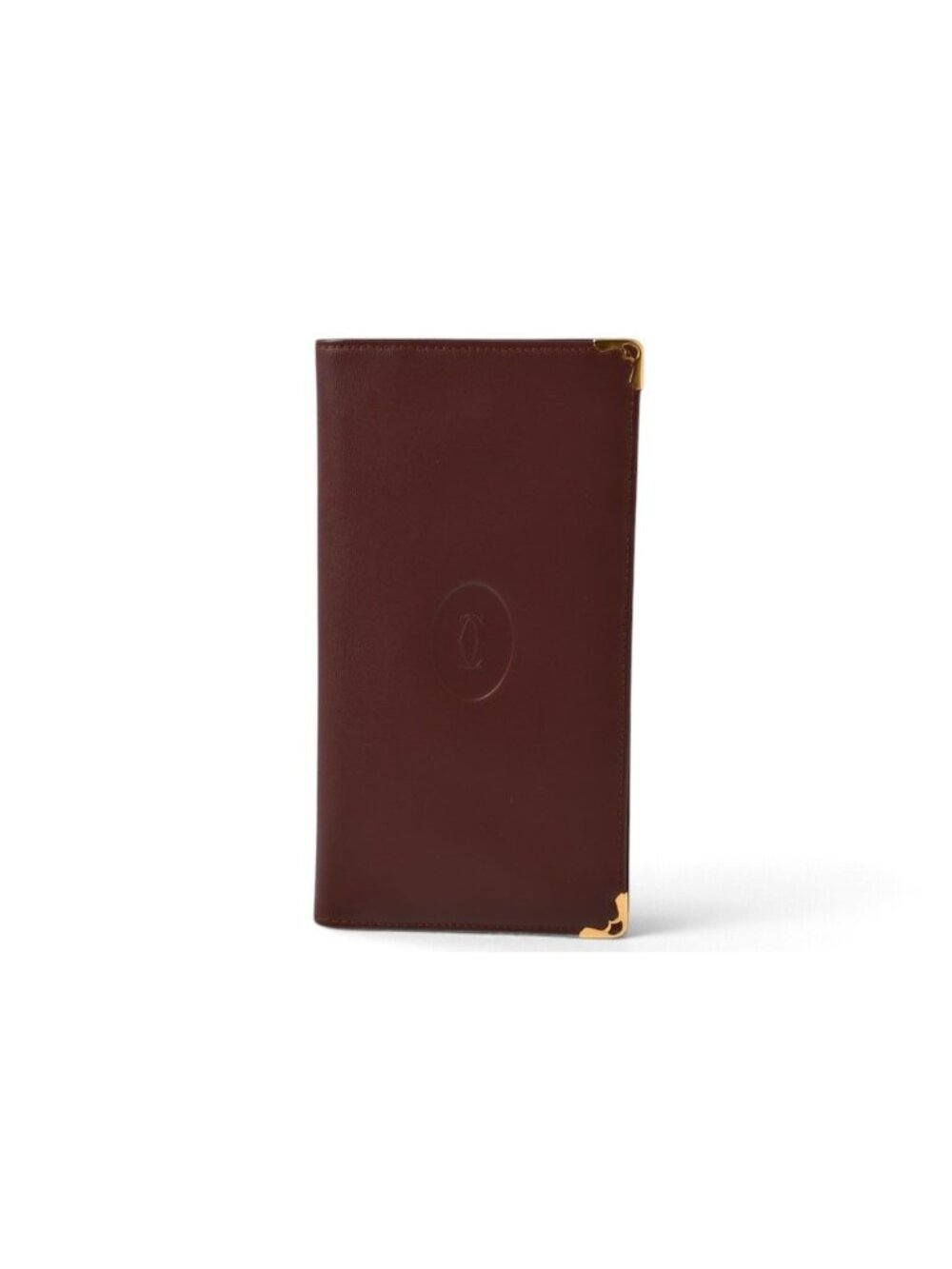 Cartier Wallet Billfold Embossed Leather Must de Cartier Bordeaux